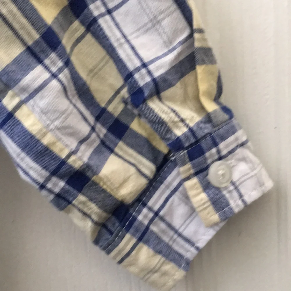 Infant Boys’ The Children’s Place Plaid Shirt Snap-crotch One-piece (9-12 months